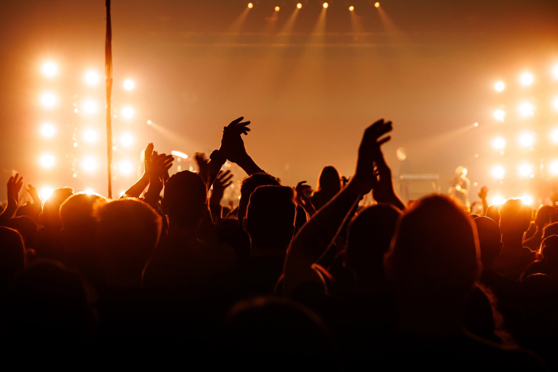 Excited audience at live event