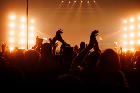 Excited audience at live event