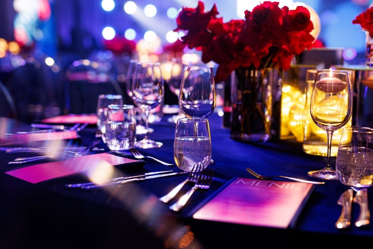 Elegant corporate event setup