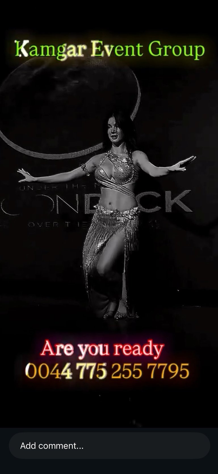 Fashion show performer in costume